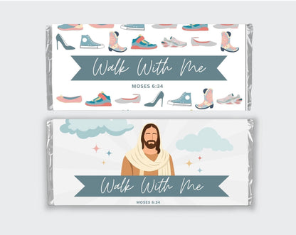 2026 LDS Youth Chocolate Bar Wrapper - Walk With Me Young Women Theme Gift - Editable