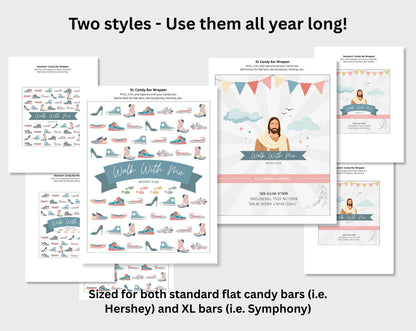 2026 LDS Youth Chocolate Bar Wrapper - Walk With Me Young Women Theme Gift - Editable