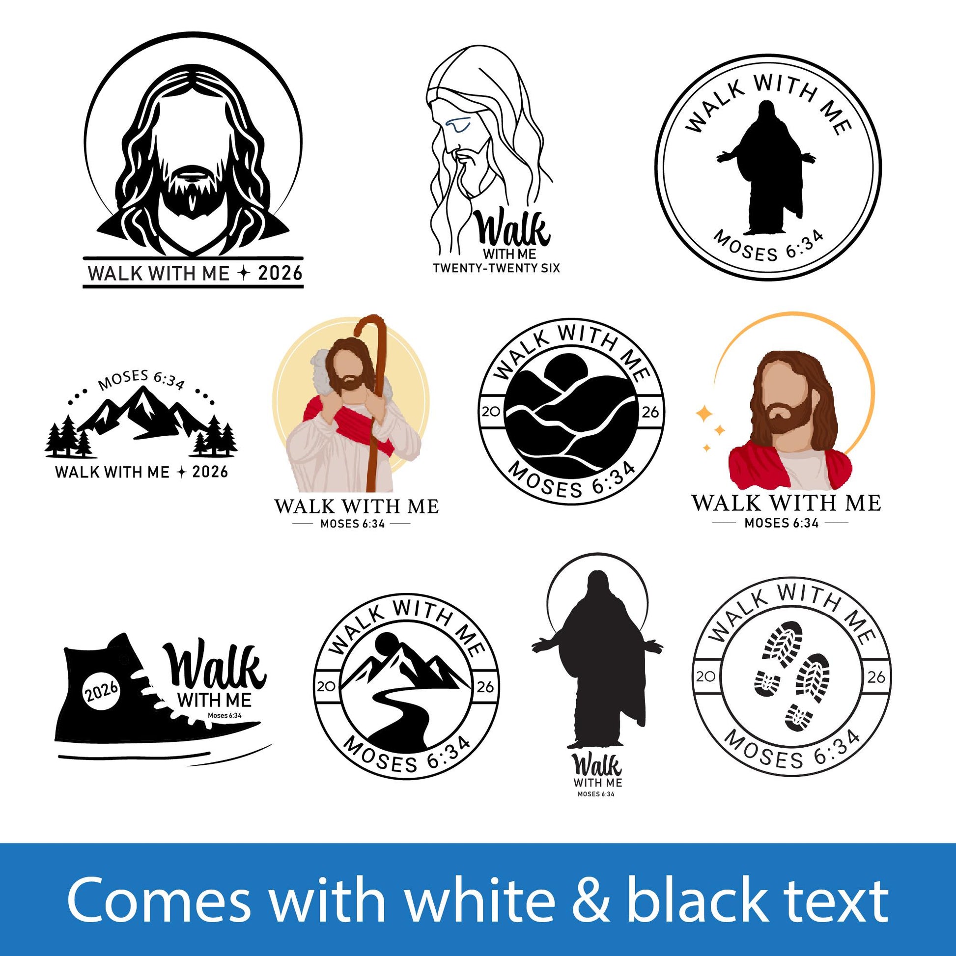 2026 LDS Youth Theme Walk With Me | PNG and SVG | Moses 6:34 | Young Women Gifts | Digital Downloads