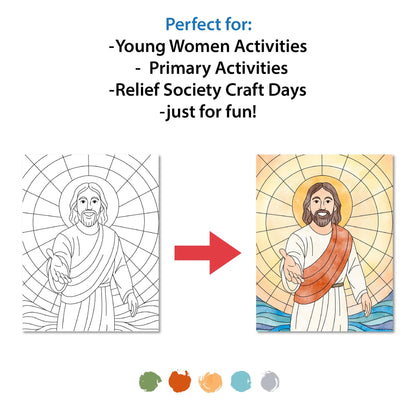 Walk With Me Coloring Template: 2026 LDS Young Women Craft (PDF)