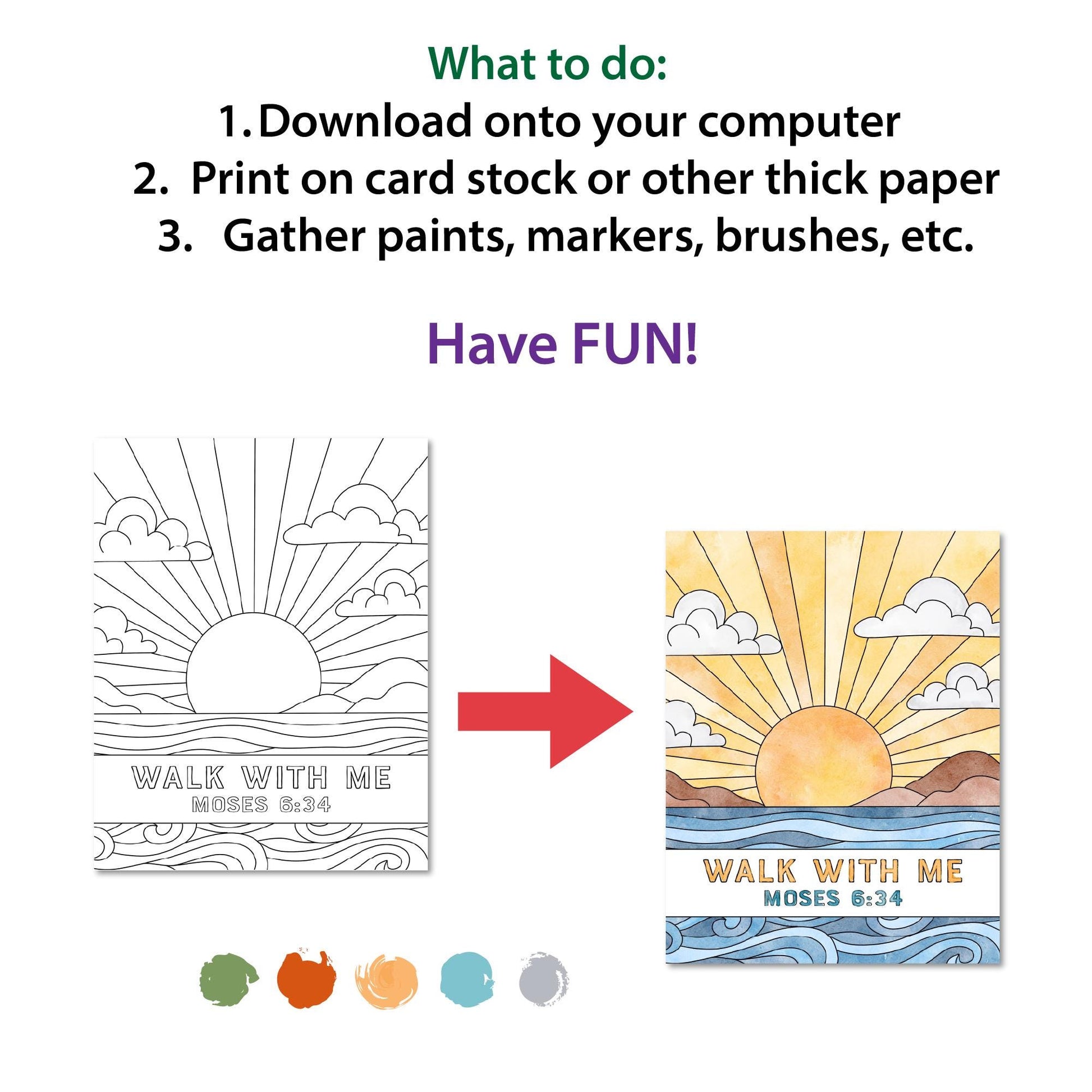 Walk With Me Coloring Template: 2026 LDS Young Women Craft (PDF)