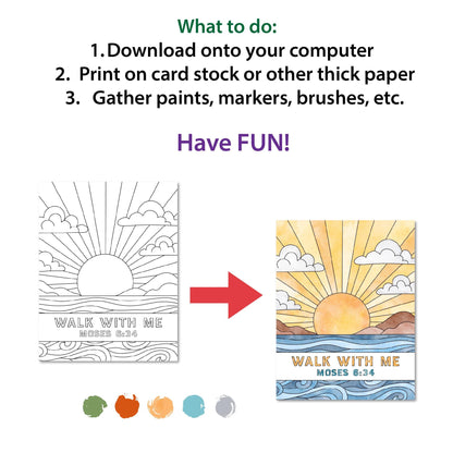 Walk With Me Coloring Template: 2026 LDS Young Women Craft (PDF)