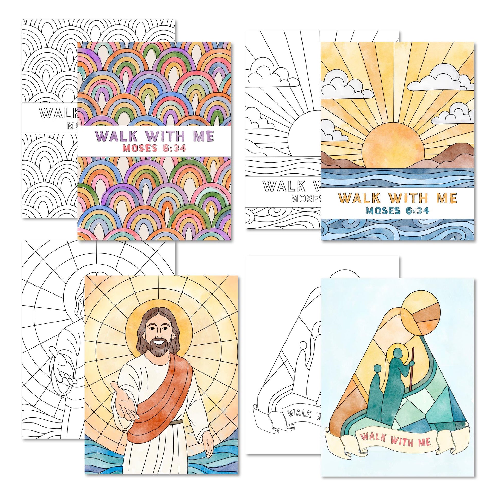 Walk With Me Coloring Template: 2026 LDS Young Women Craft (PDF)