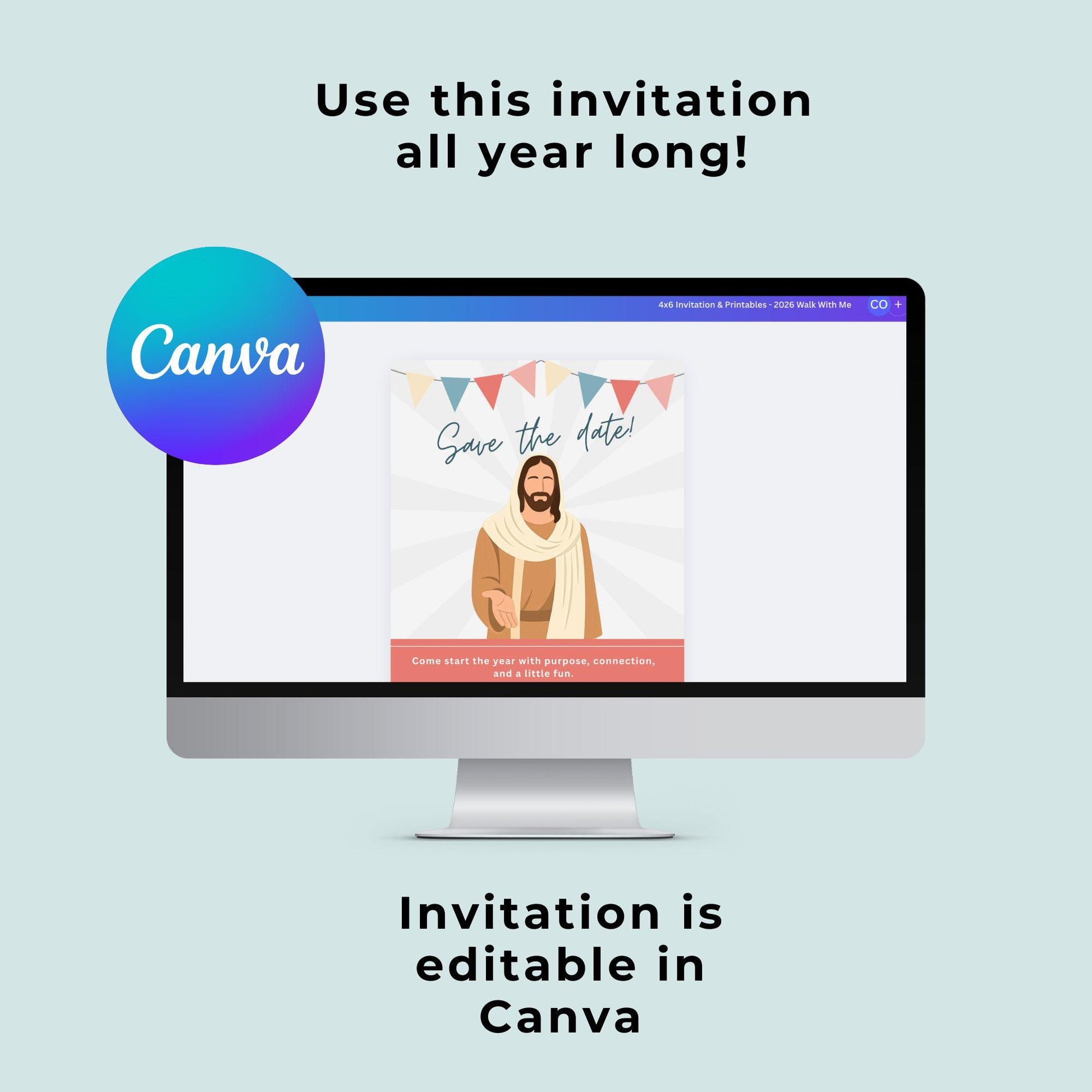 2026 LDS Young Women Walk With Me Printable | English + Editable Canva Template for Any Language | YW Theme Digital Download