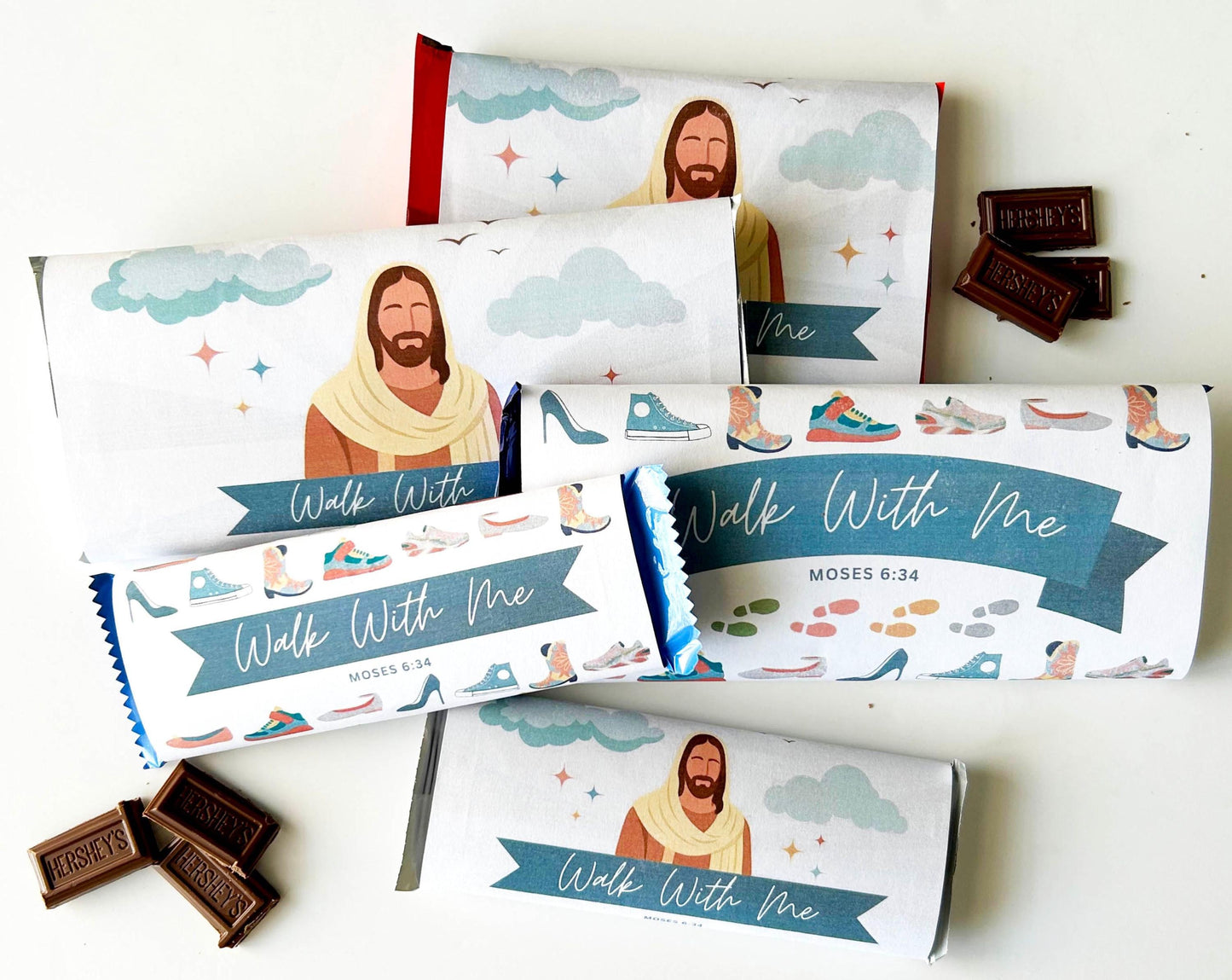 2026 LDS Youth Chocolate Bar Wrapper - Walk With Me Young Women Theme Gift - Editable