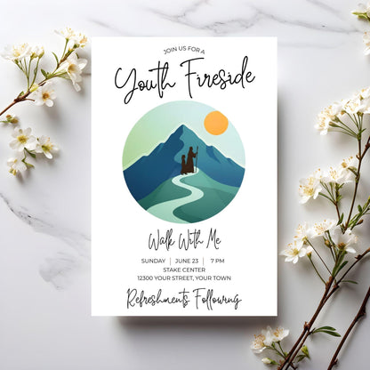 2026 LDS Invitations | Editable Walk With Me Template | Perfect for Youth Events and Gatherings | Canva Template