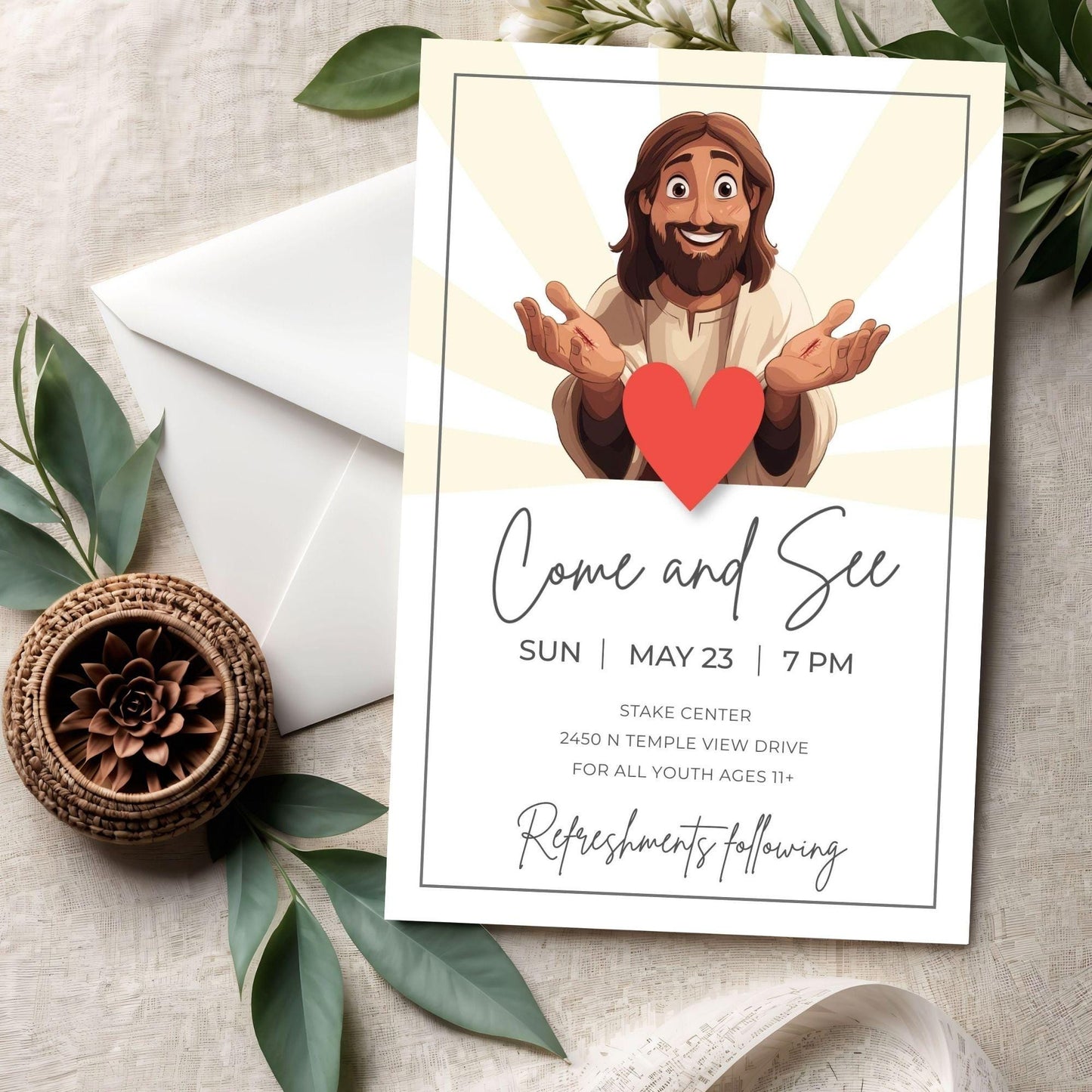 2026 LDS Invitations | Editable Walk With Me Template | Perfect for Youth Events and Gatherings | Canva Template
