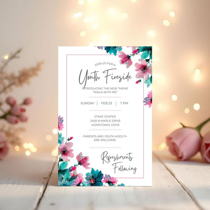 2026 LDS Invitations | Editable Walk With Me Template | Perfect for Youth Events and Gatherings | Canva Template