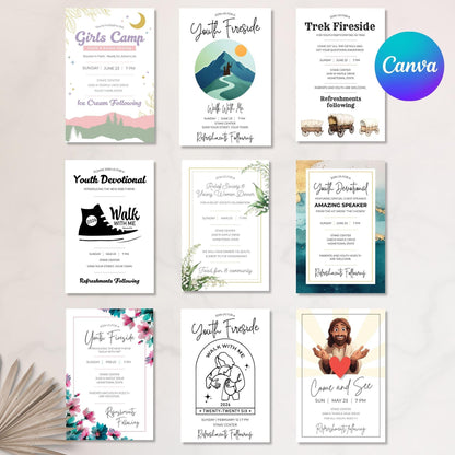2026 LDS Invitations | Editable Walk With Me Template | Perfect for Youth Events and Gatherings | Canva Template