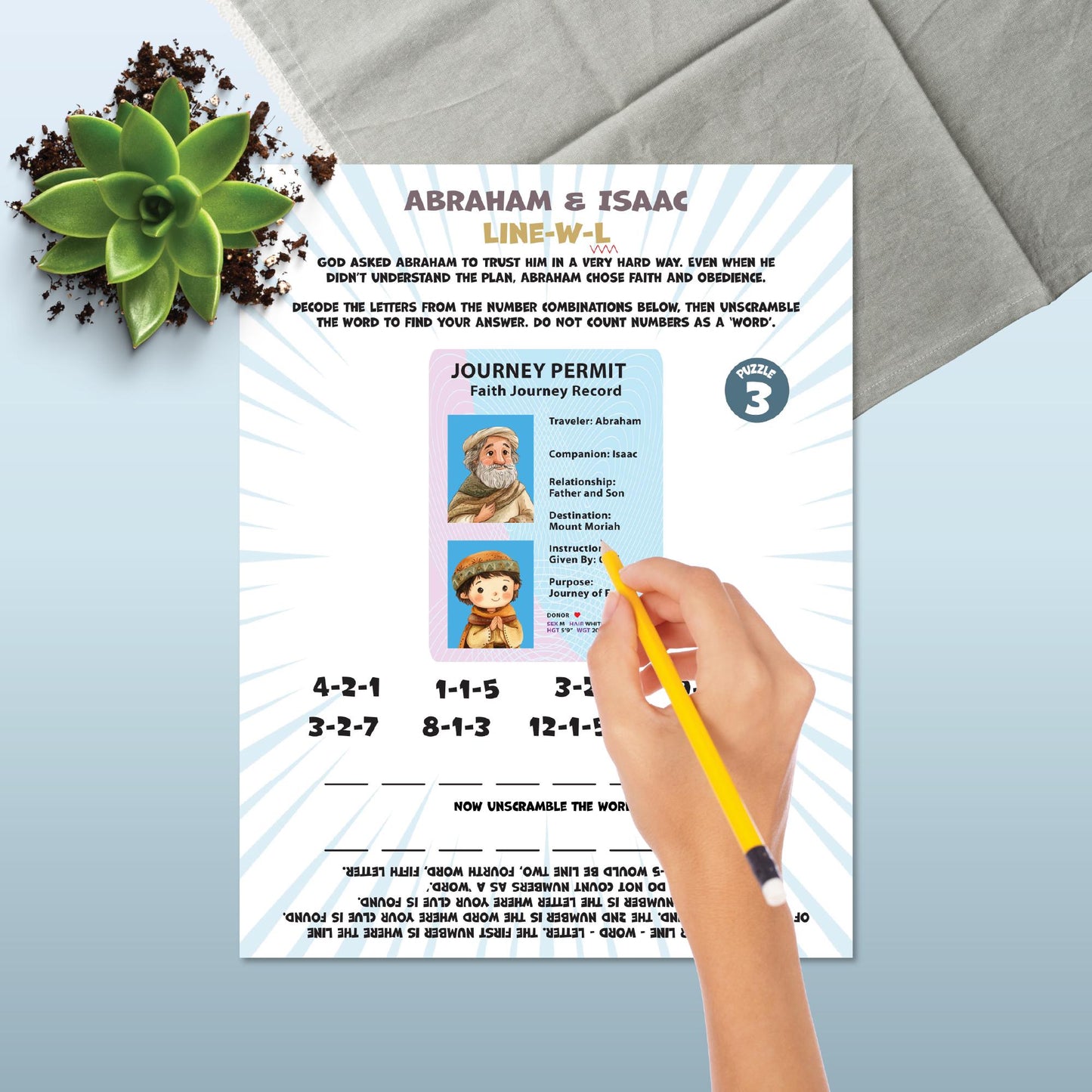 Old Testament Escape Room: Journey Through Time (Printable), Fun Bible Adventure Activity