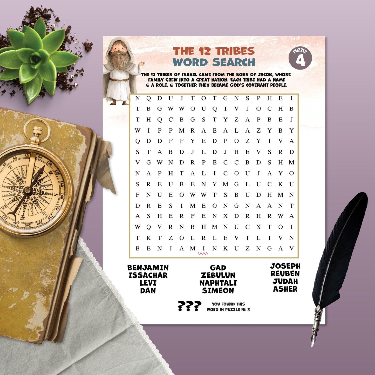 Old Testament Escape Room: Journey Through Time (Printable), Fun Bible Adventure Activity