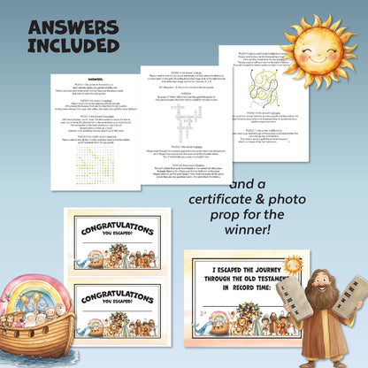 Old Testament Escape Room: Journey Through Time (Printable), Fun Bible Adventure Activity