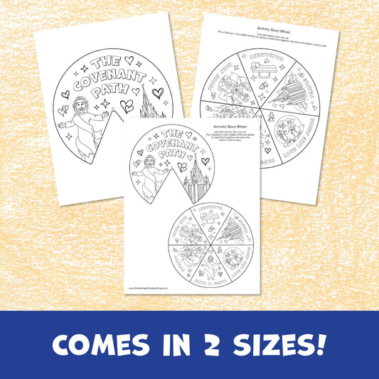 Covenant Path Wheel Printable Activity LDS Primary Lesson Craft Interactive Gospel Teaching Tool Family Home Evening Resource Digital Download PDF Format Two Size Options Perfect Church Activity Gift Primary Teacher Essential Faith Based