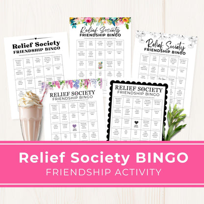 Relief Society Bingo Game: Fun Game Activity Idea For LDS Printable Fellowship