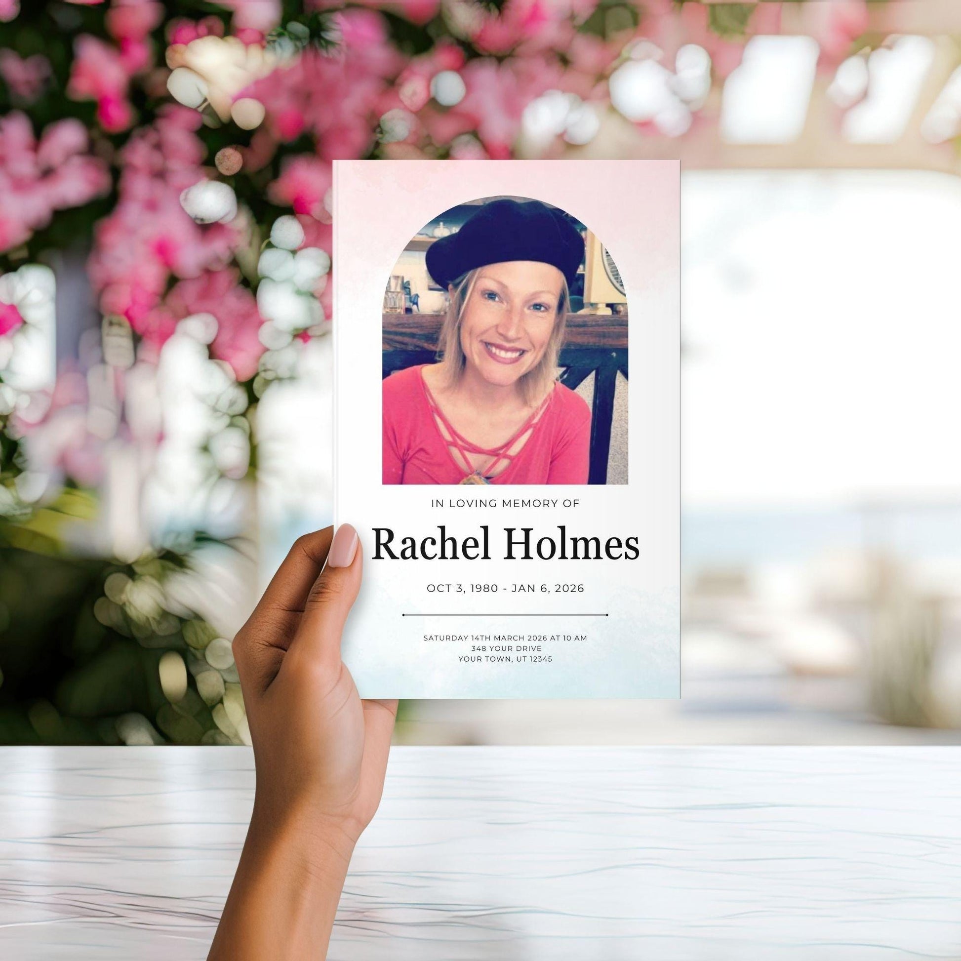Funeral Program, Obituary Template For Memorial Service, Celebration Of Life (Canva Template)