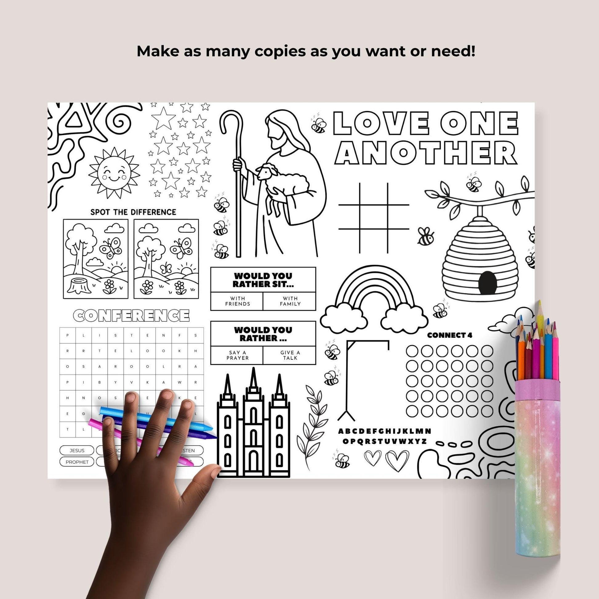 General Conference Activity Sheets – LDS Kids Coloring Printables (PDF Download)