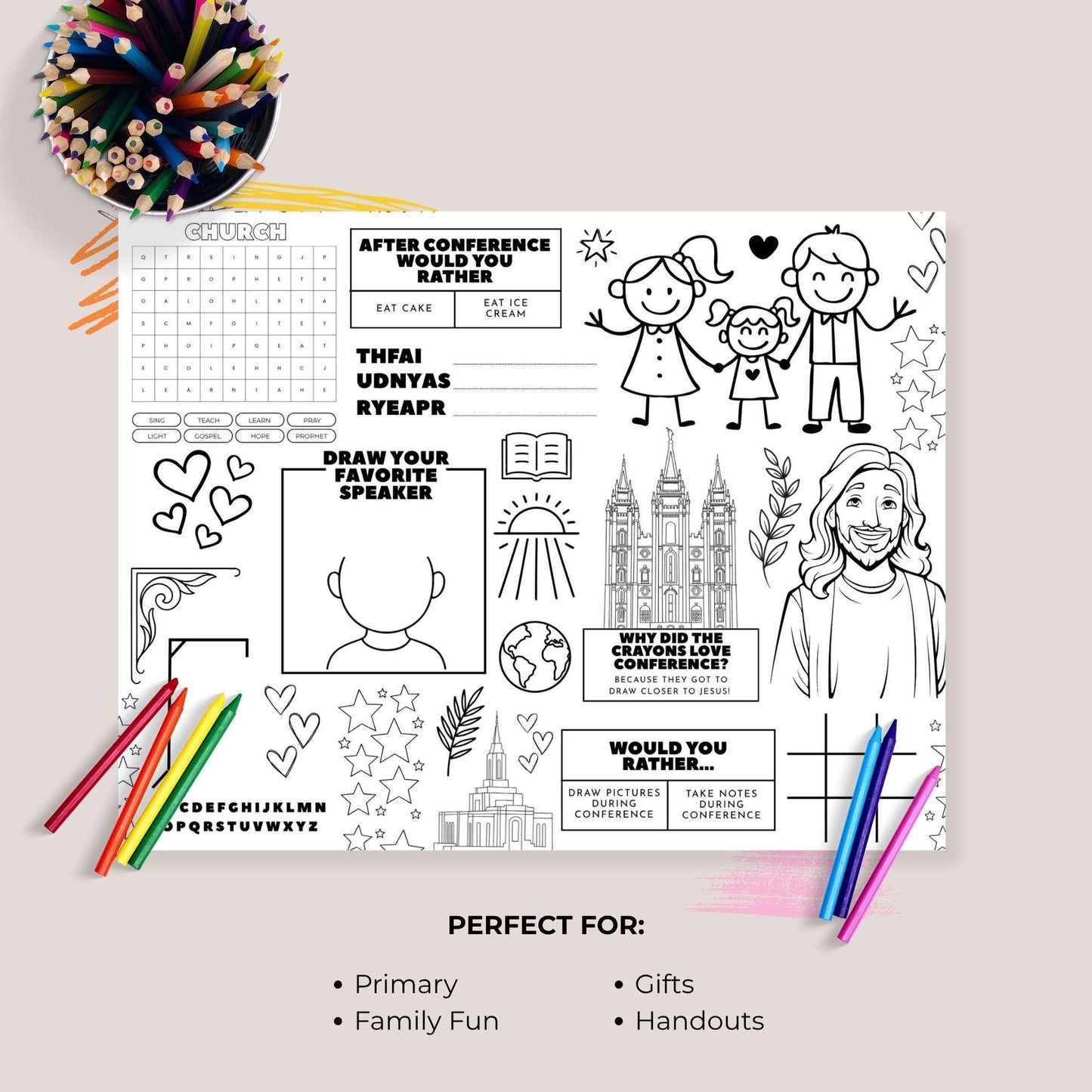 General Conference Activity Sheets – LDS Kids Coloring Printables (PDF Download)