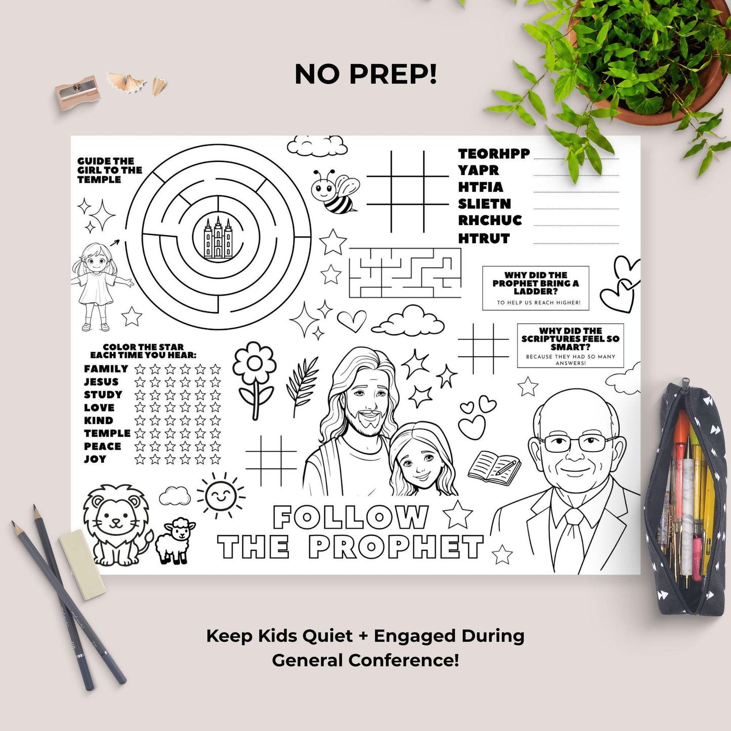 General Conference Activity Sheets – LDS Kids Coloring Printables (PDF Download)