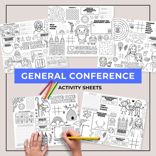 General Conference Activity Sheets – LDS Kids Coloring Printables (PDF Download)