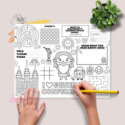 General Conference Activity Sheets – LDS Kids Coloring Printables (PDF Download)