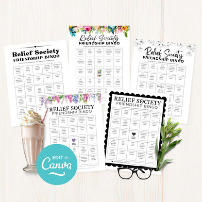 Relief Society Bingo Game: Fun Game Activity Idea For LDS Printable Fellowship