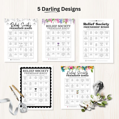 Relief Society Bingo Game: Fun Game Activity Idea For LDS Printable Fellowship