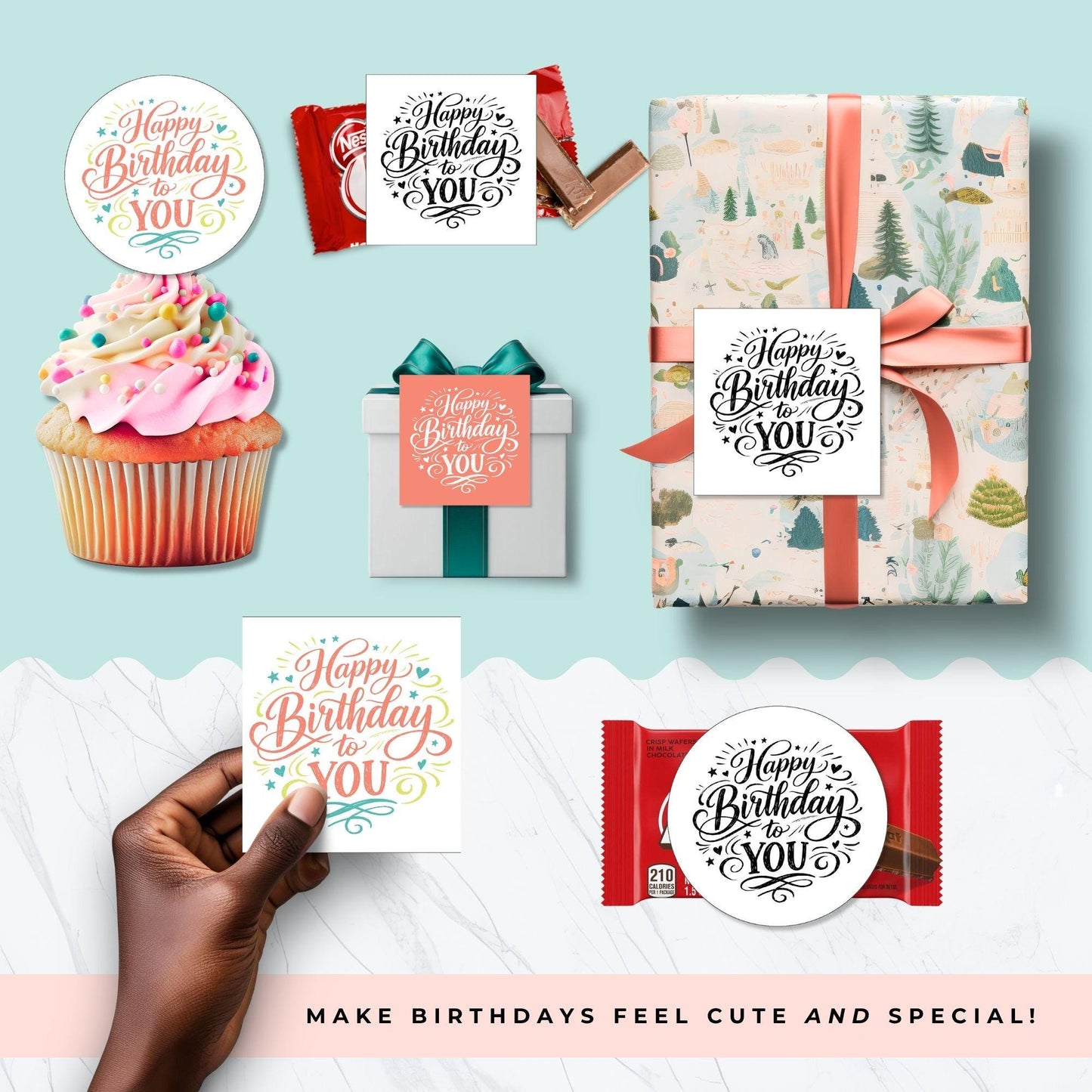 LDS Primary Birthday Tag - Printable Gift Tags For Kids, Primary Presidency Gifts (PDF)