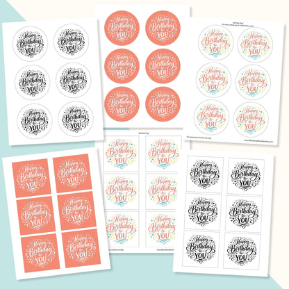 LDS Primary Birthday Tag - Printable Gift Tags For Kids, Primary Presidency Gifts (PDF)