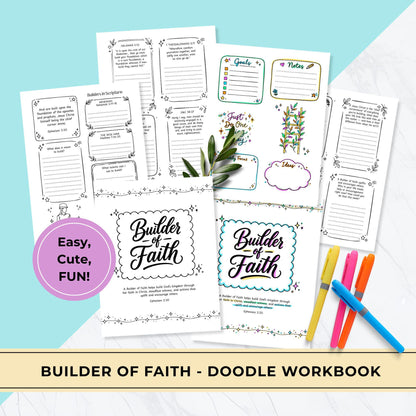 Builder of Faith Printable Workbook, LDS Young Women Lesson Activity, 2026 Class Name Study Guide, YW Journal, No Prep Church Lesson