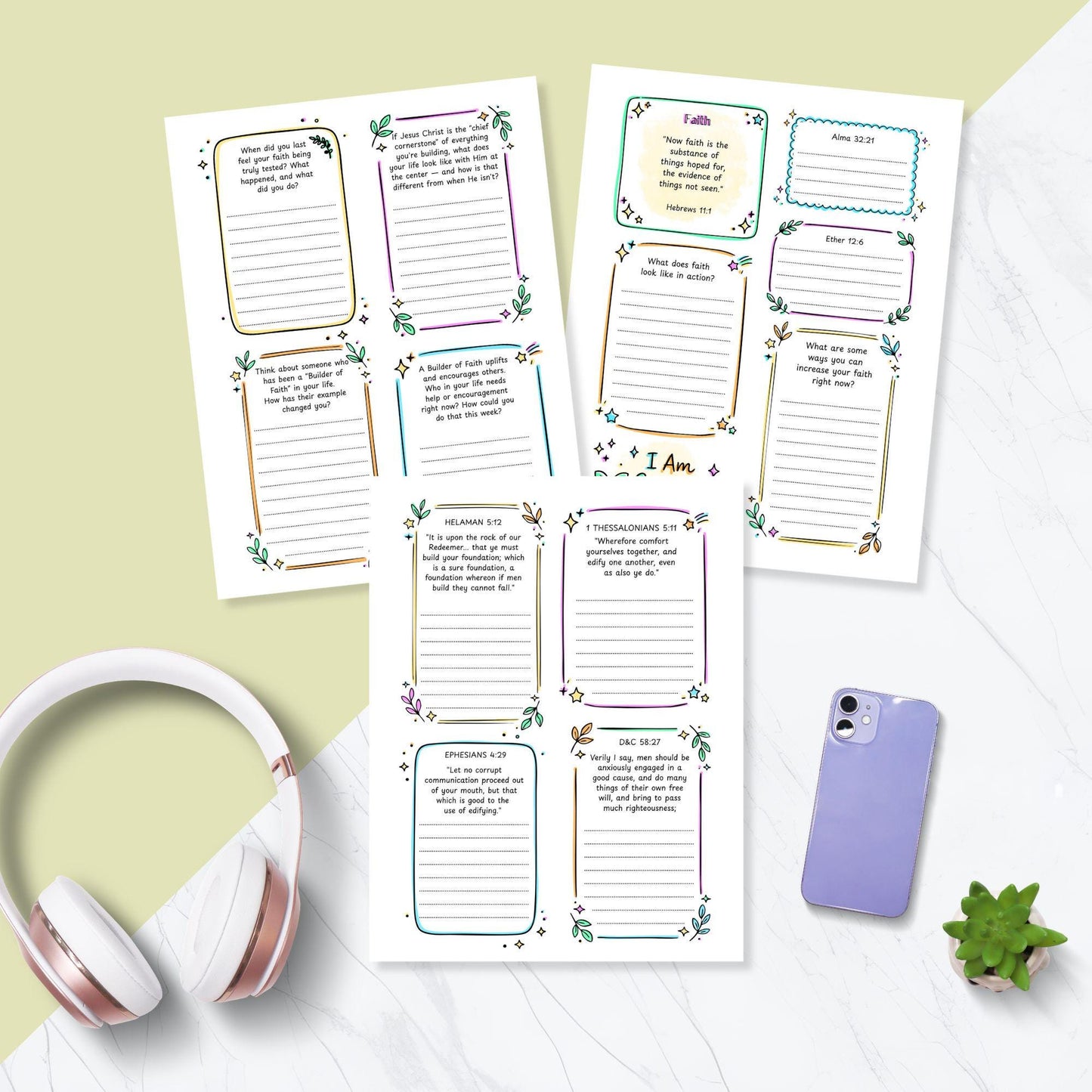 Builder of Faith Printable Workbook, LDS Young Women Lesson Activity, 2026 Class Name Study Guide, YW Journal, No Prep Church Lesson