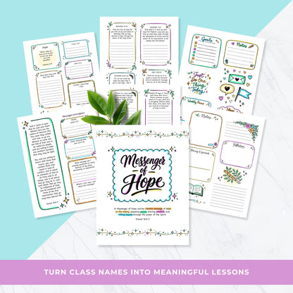 Messenger of Hope Printable Workbook, LDS Young Women Lesson Activity, 2026 Class Name Study Guide, YW Journal, No Prep Church Lesson