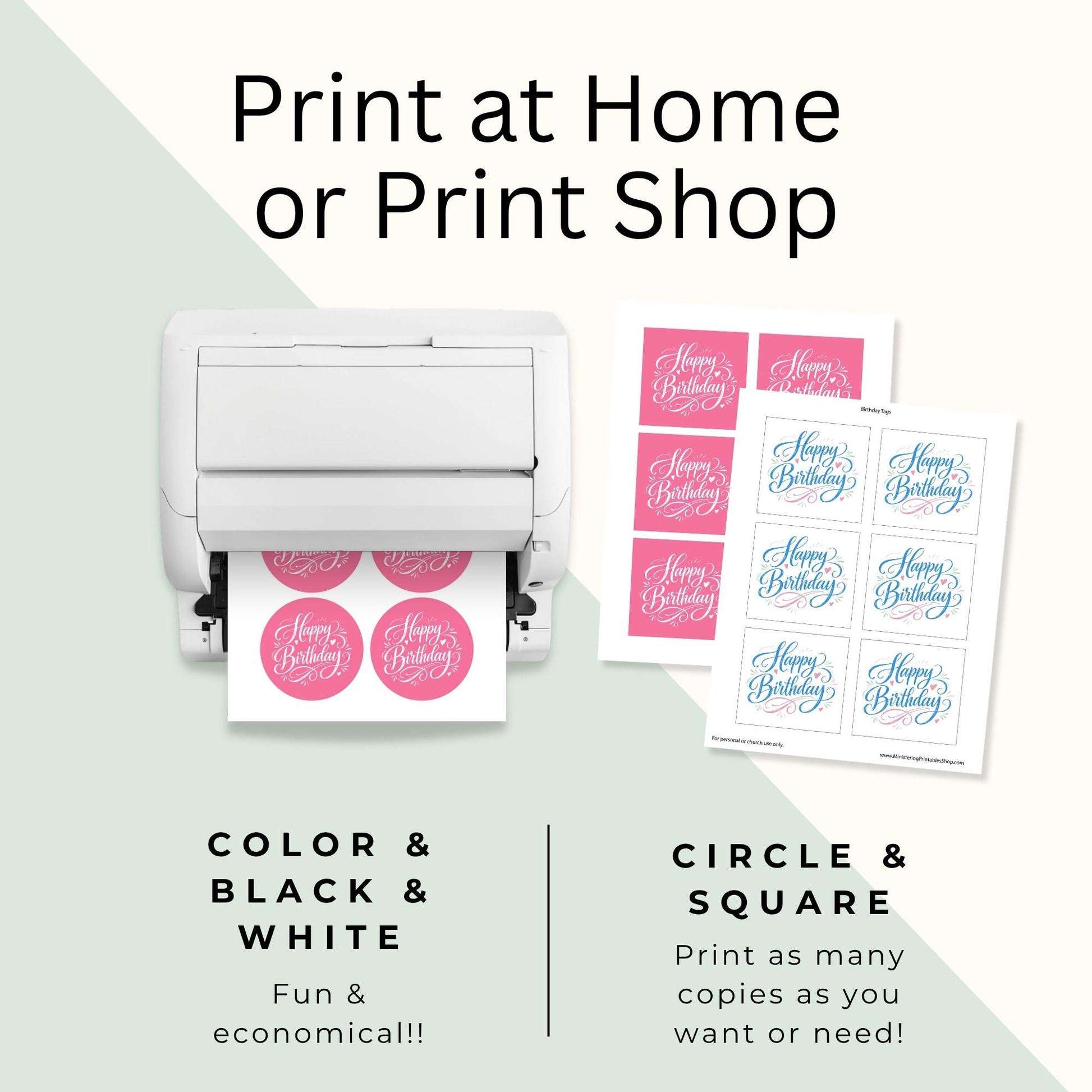 Happy Birthday Tag - Printable Gift Tags For LDS Primary, Relief Society, and Young Women Gifts (PDF)