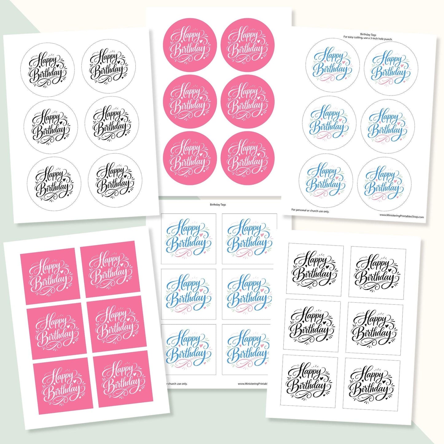 Happy Birthday Tag - Printable Gift Tags For LDS Primary, Relief Society, and Young Women Gifts (PDF)