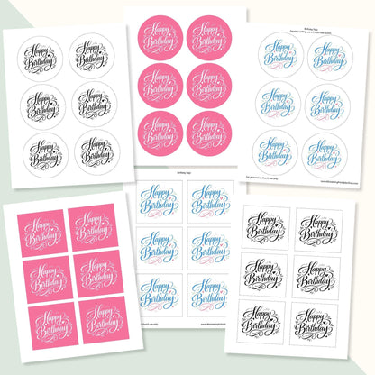 Happy Birthday Tag - Printable Gift Tags For LDS Primary, Relief Society, and Young Women Gifts (PDF)
