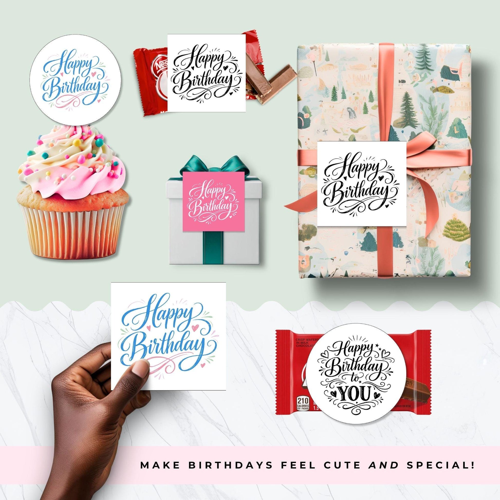 Happy Birthday Tag - Printable Gift Tags For LDS Primary, Relief Society, and Young Women Gifts (PDF)