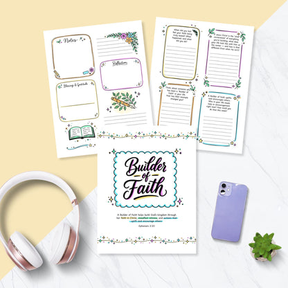 Builder of Faith LDS printable workbook pages with colorful and black and white options for easy printing and engaging youth lessons