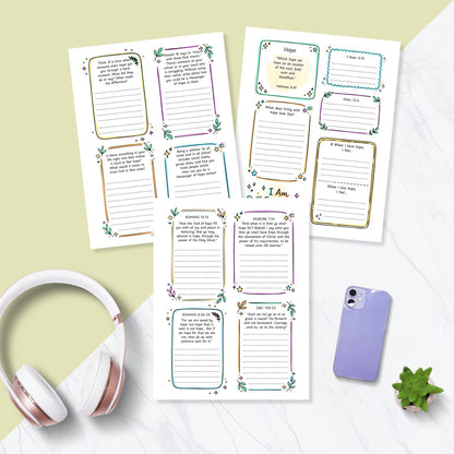 LDS scripture study printable for teen girls, Messenger of Hope workbook pages, Young Women journaling activity, modern church printable, gospel study worksheet set, cute aesthetic pages