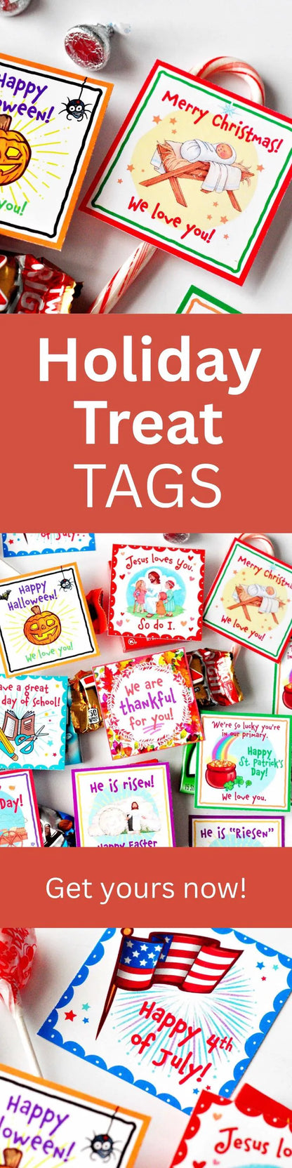 Holiday Printable Gift Tags – Yearround Collection for Primary, Youth, and Sunday School