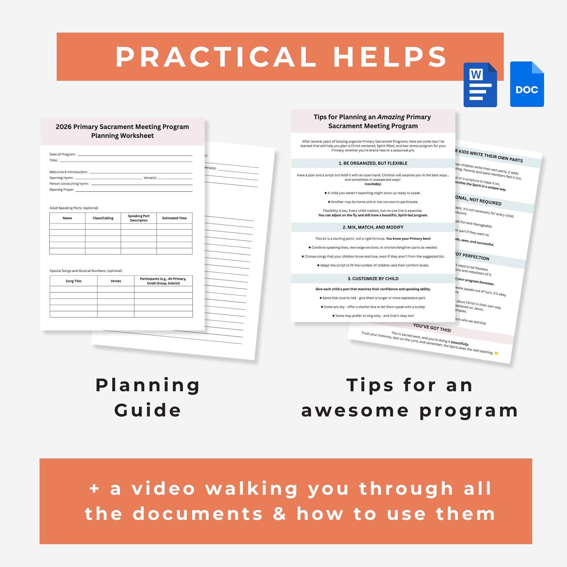 2026 LDS Primary Program Kit Editable Canva Primary Sacrament Meeting Presentation Old Testament Script Speaking Parts Digital Templates