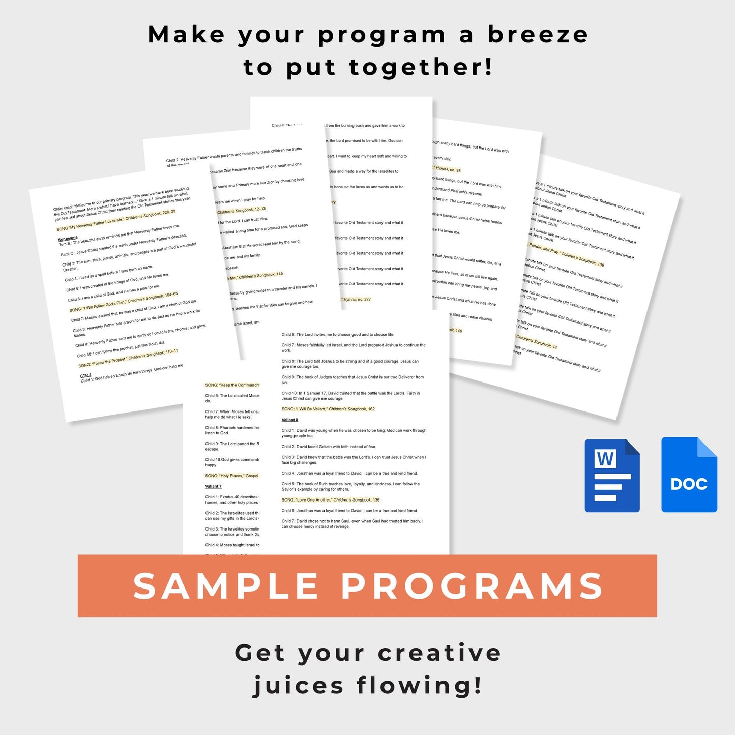 Church Presidency Planning Bundle Primary Program Template Collection Sacrament Meeting Organizer Digital Resource Kit Editable Templates Multiple Format Options Leadership Coordination Tools Annual Preparation Guide