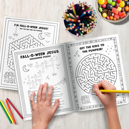 Christian Fall Bible Activity for Kids Homeschool Jesus Coloring Pages Sunday School Halloween Printable Games Instant Download