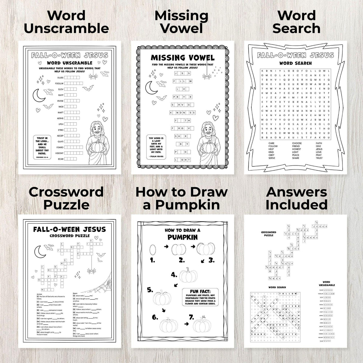 Faith Based Fall Activity Bundle Christian Halloween Alternative Jesus Coloring Collection Bible Games For Kids Printable Homeschool Resources Sunday School Teaching Materials Children Church Activities Instant Download Educational Pages