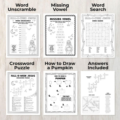 Faith Based Fall Activity Bundle Christian Halloween Alternative Jesus Coloring Collection Bible Games For Kids Printable Homeschool Resources Sunday School Teaching Materials Children Church Activities Instant Download Educational Pages