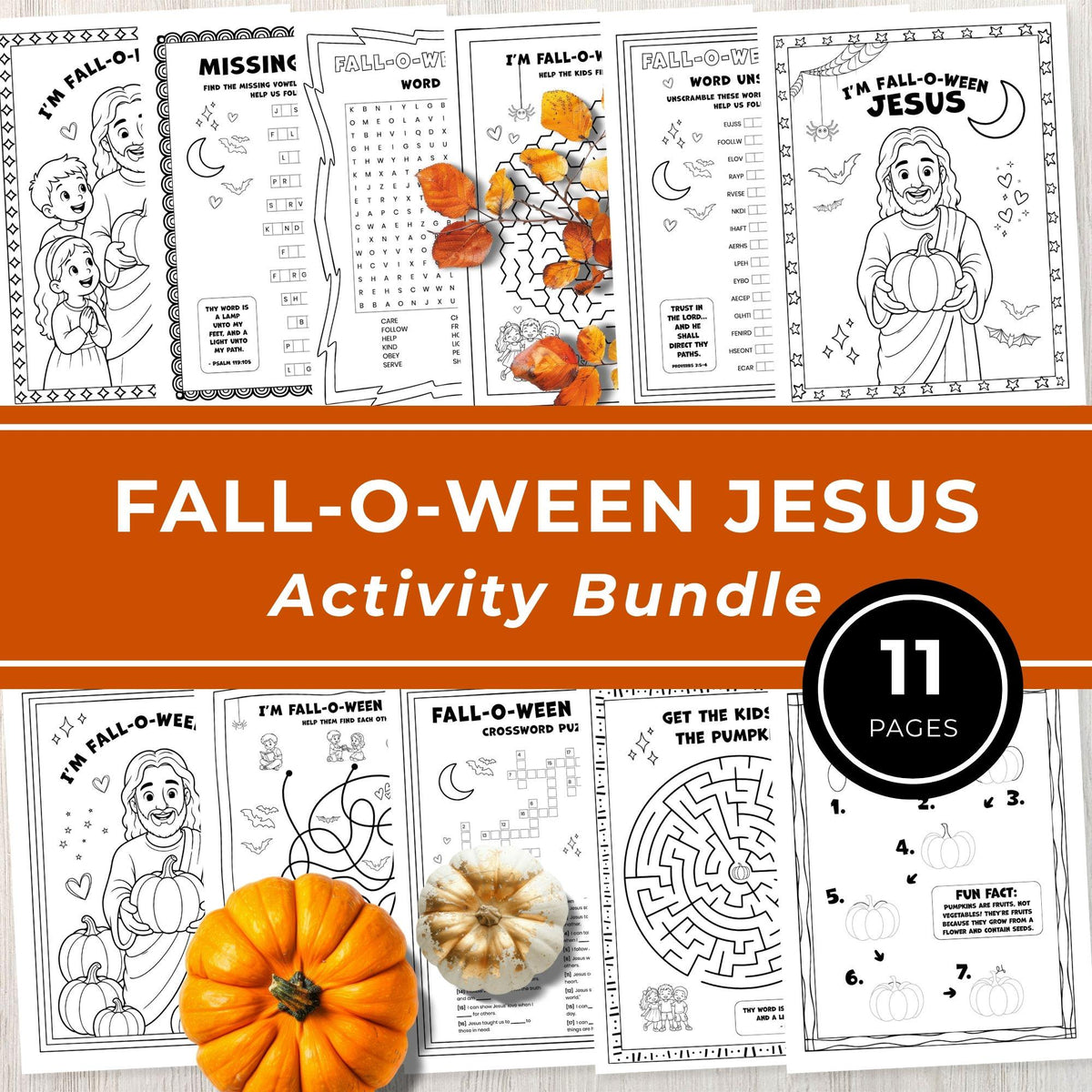 Christian Halloween Activity Bundle Faith Based Fall Games Jesus Coloring Pages For Kids Bible Word Activities Printable Set Homeschool Resources Sunday School Lessons Children Church Materials Instant Download Educational Fun Scripture