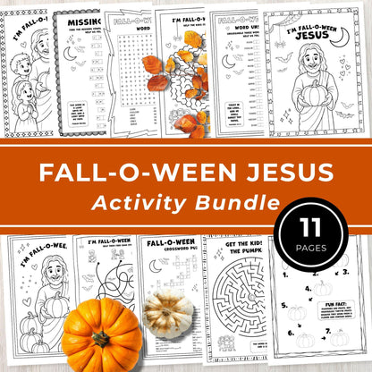 Christian Halloween Activity Bundle Faith Based Fall Games Jesus Coloring Pages For Kids Bible Word Activities Printable Set Homeschool Resources Sunday School Lessons Children Church Materials Instant Download Educational Fun Scripture