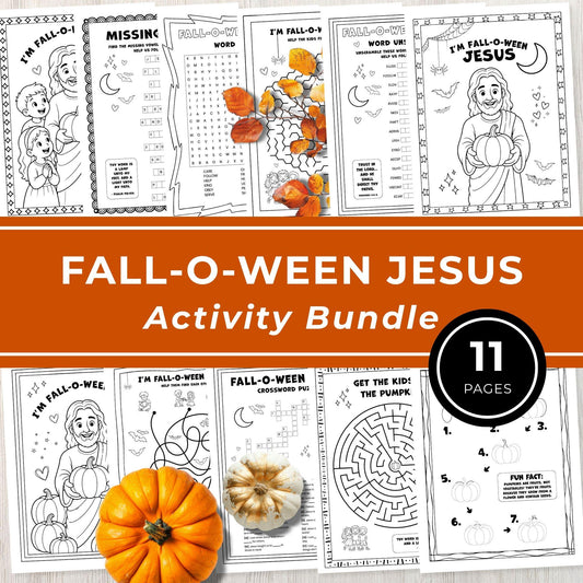 Christian Halloween Activity Bundle Faith Based Fall Games Jesus Coloring Pages For Kids Bible Word Activities Printable Set Homeschool Resources Sunday School Lessons Children Church Materials Instant Download Educational Fun Scripture