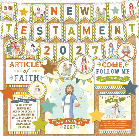 Come Follow Me Primary Resource 2027 New Testament Teaching Kit Digital Download Printable Bulletin Board Complete Classroom Organization LDS Primary Helps Visual Scripture Lesson Aid Instant Access Sunday School Teacher Resource Primary
