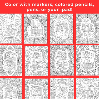 Scripture Study Coloring Sheets New Testament Pages Come Follow Me 2027 Printable Weekly Lesson Activities 52 Complete Year Collection Sunday School Teaching Resource Seminary Study Pages Youth Program Supply Family Devotional Tool Peaceful
