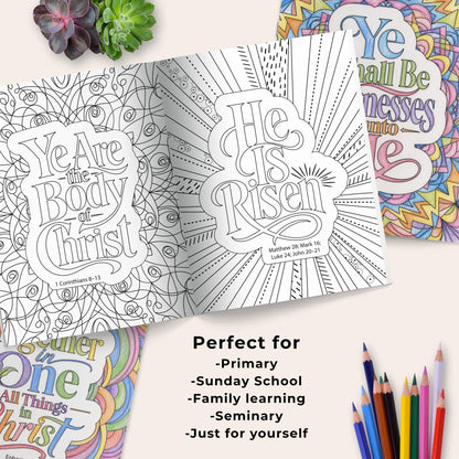 Come Follow Me 2027 New Testament Study Collection Printable Scripture Coloring Pages 52 Weekly Lesson Sheets Complete Year Coverage Multi Age Family Activity Kids Teens Youth Adults Sunday School Teaching Tool Seminary Study Resource