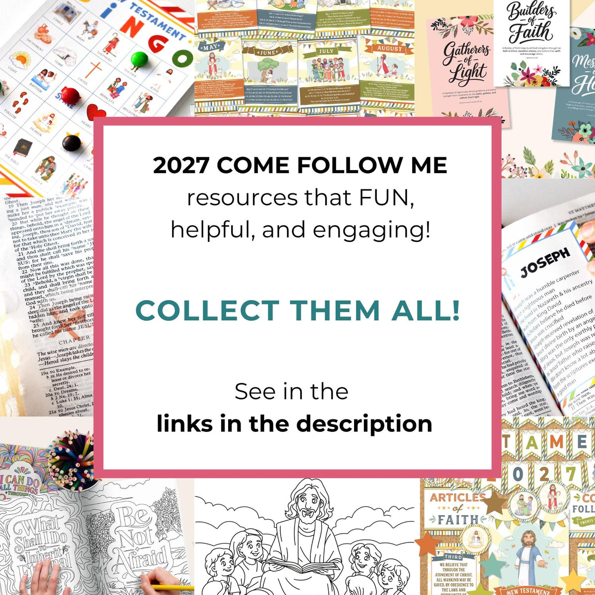 2027 Come Follow Me reading bookmark, 3 designs